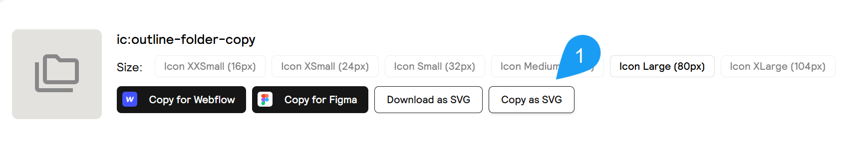 Relume Copy as SVG button